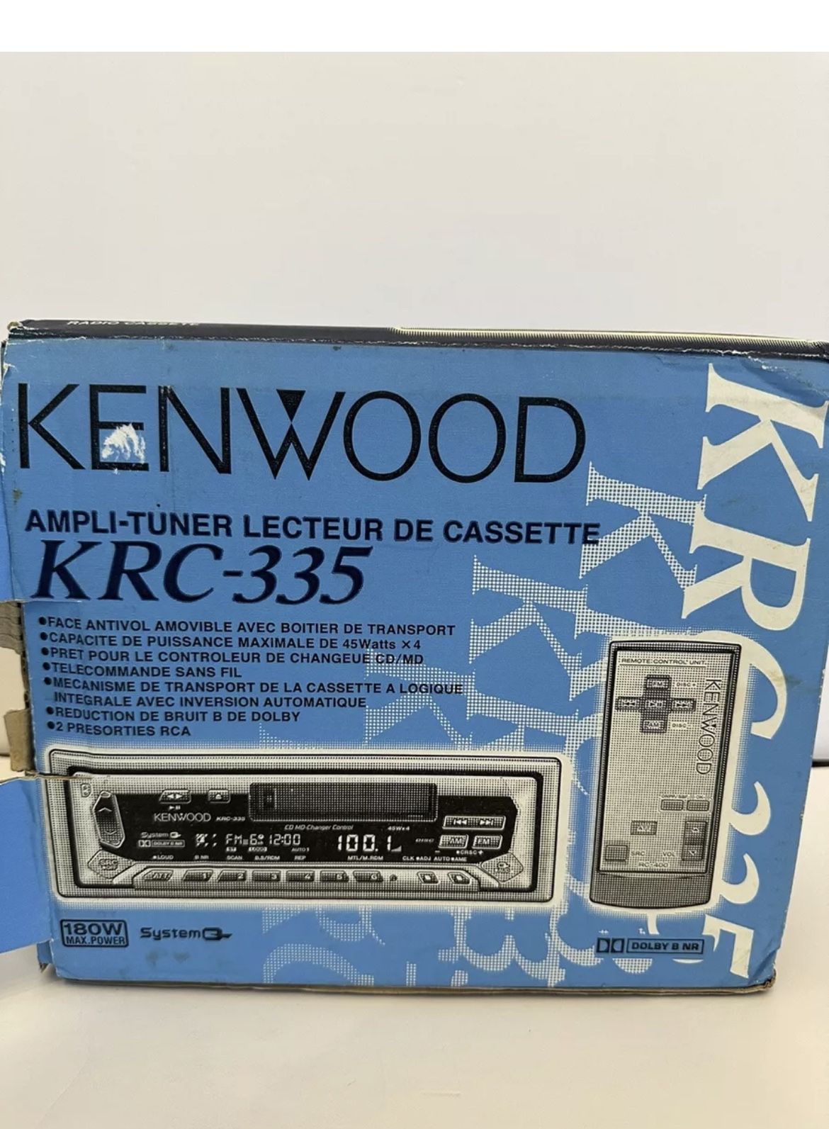 Kenwood KRC 335 Cassette Player Radio New Open Box Untested Complete