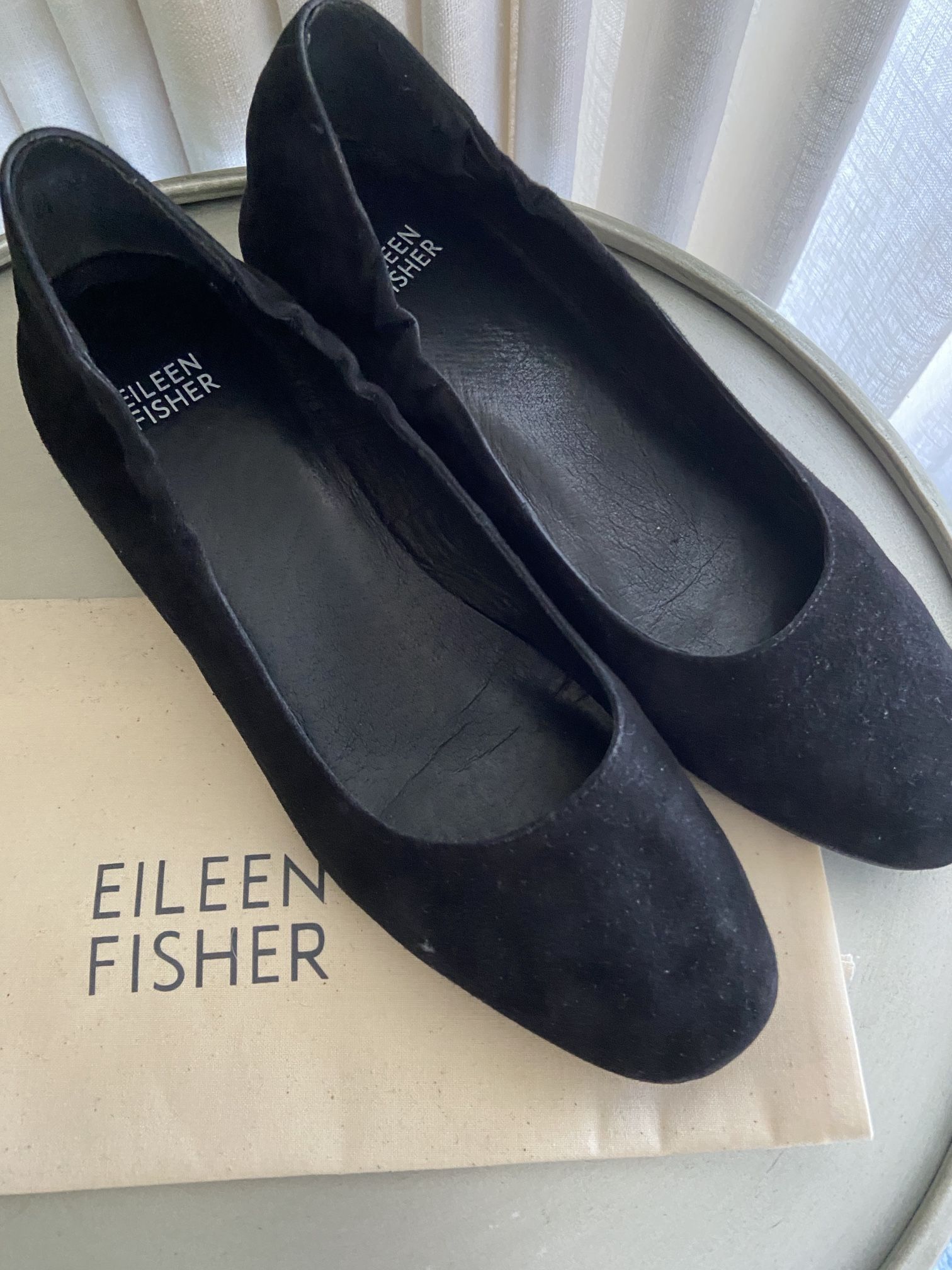 Eileen Fisher Women’s Suede Ballet Pump
