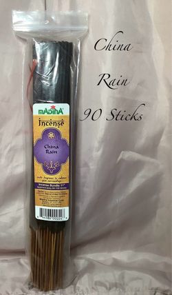 Madina China Rain  11” Fragrance Incense Stick Bundle 90 Sticks Per Pack