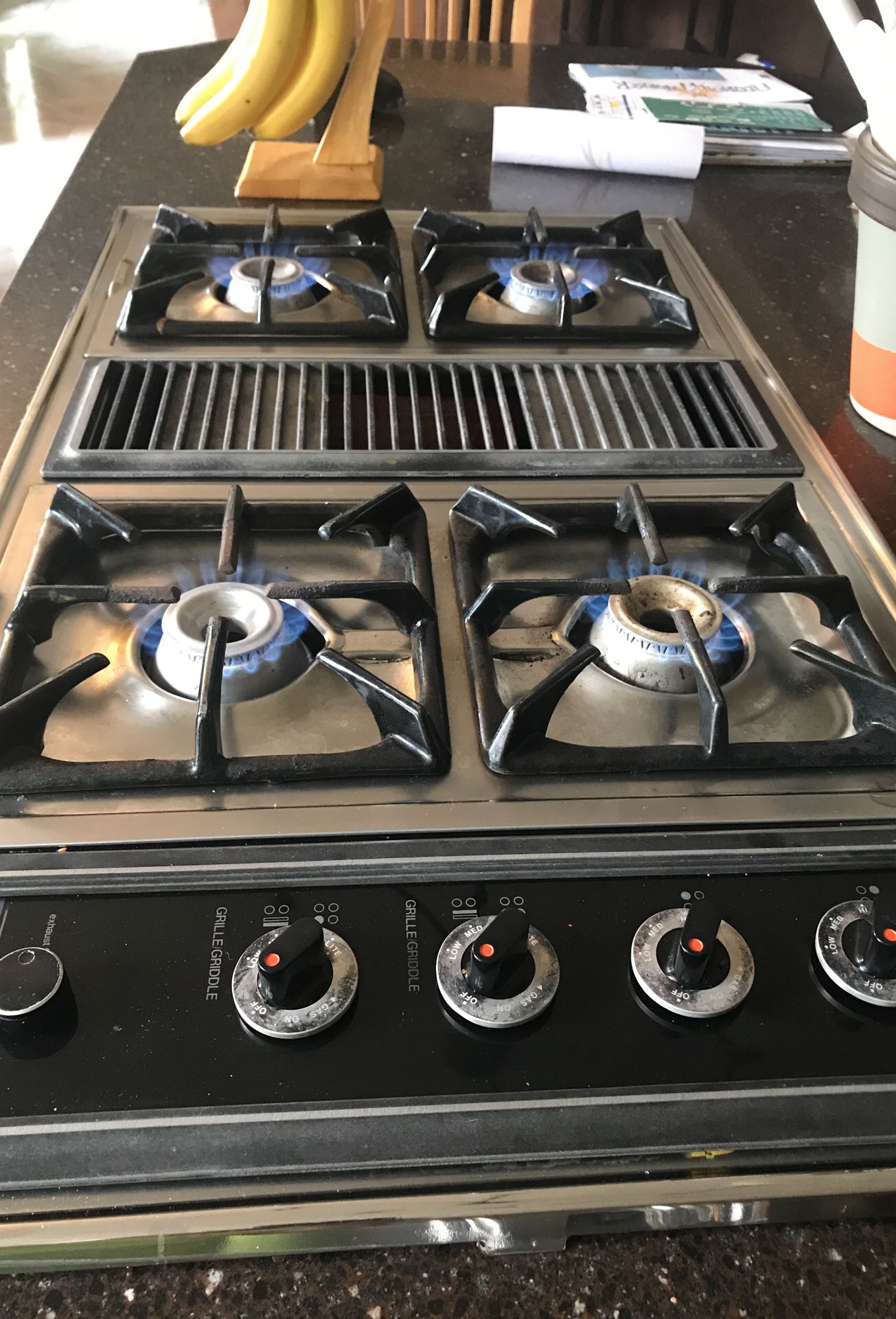 Modern Maid 36” downdraft gas cooktop used