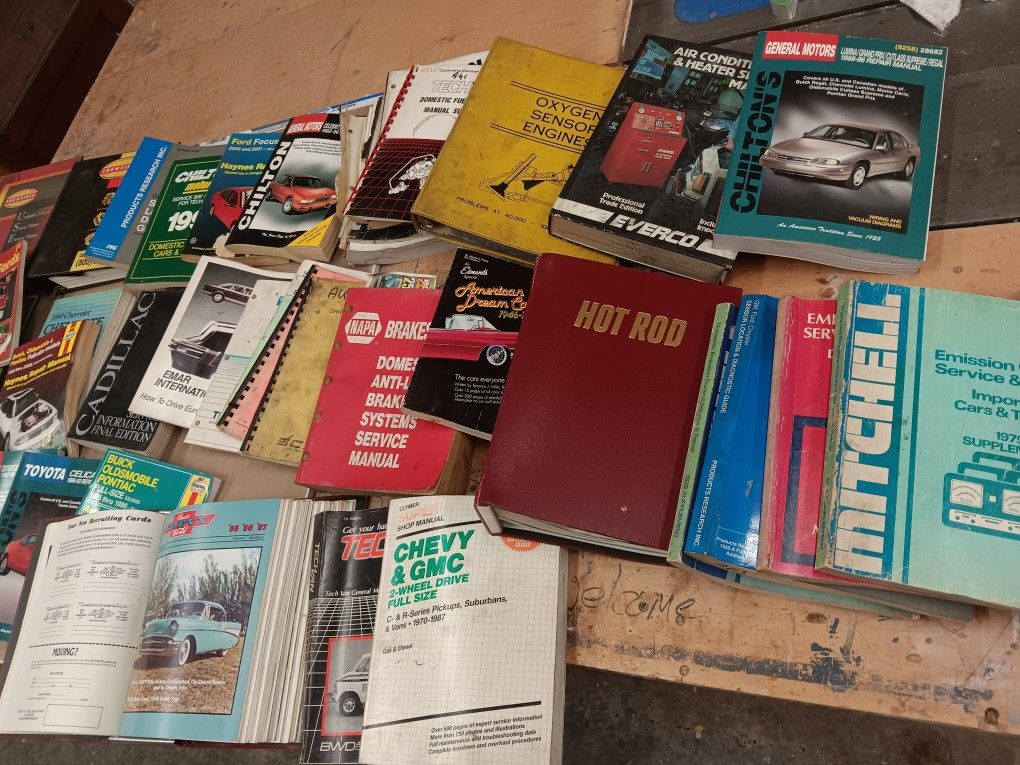 Vintage auto repair technical manual lot - price for all