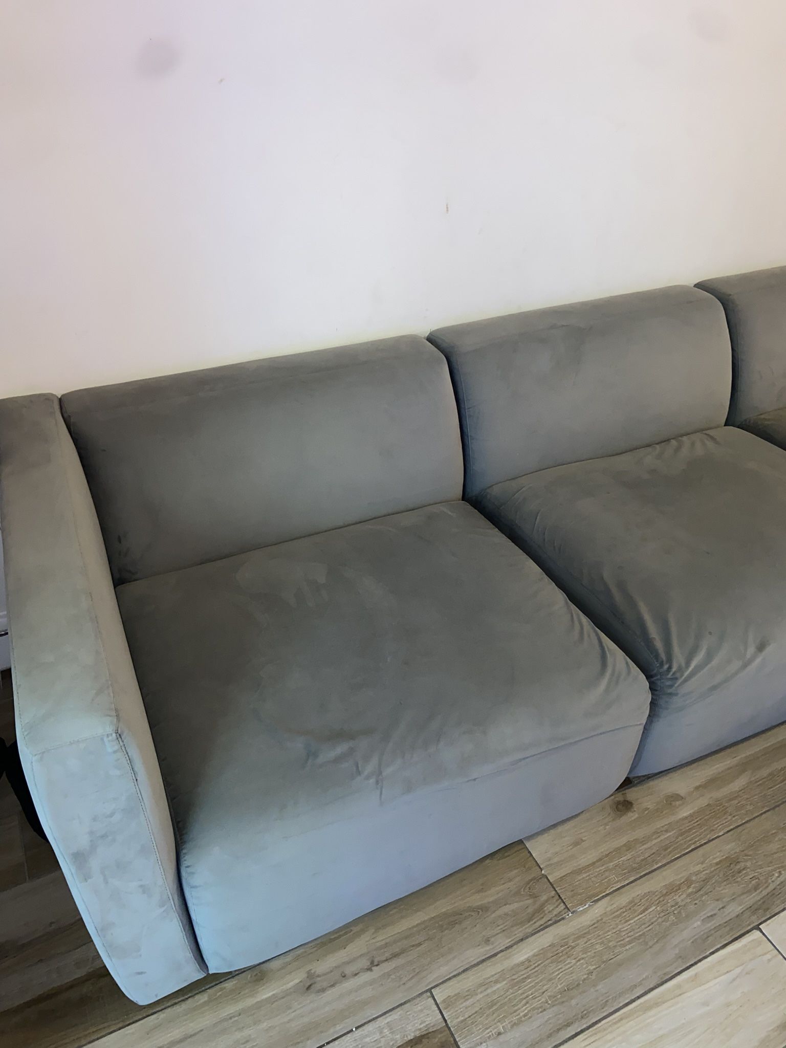Suede Grey Couch