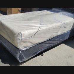 Twin Size Memory Foam Mattress With Box Spring Included 