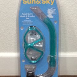 Teal Adult Snorkel Mask Set