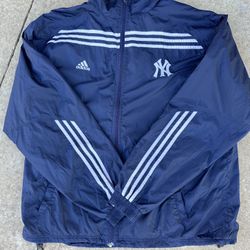 Adidas New York Yankees Windbreaker  Zip Up Jacket - Men’s XL