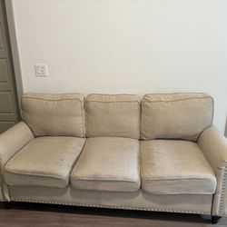 Tan/Cream Couch