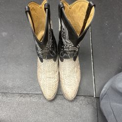 REAL Cream/ivory Python Skin Exotic Cowboy Boots 👢 