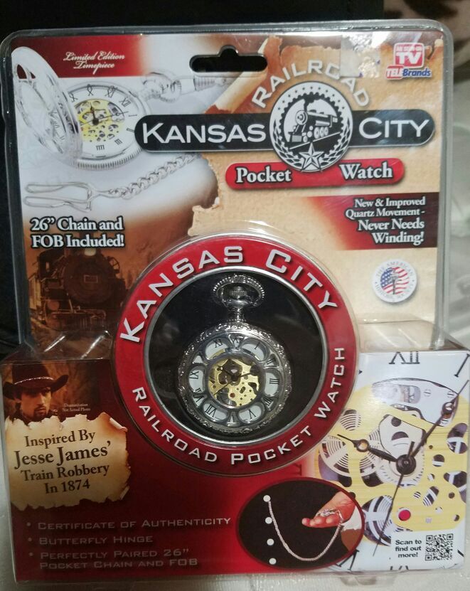 Railroad kansas city pocket watch
