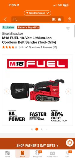 Milwaukee M18 FUEL 18-Volt Lithium-lon Cordless Belt Sander (Tool-Only)