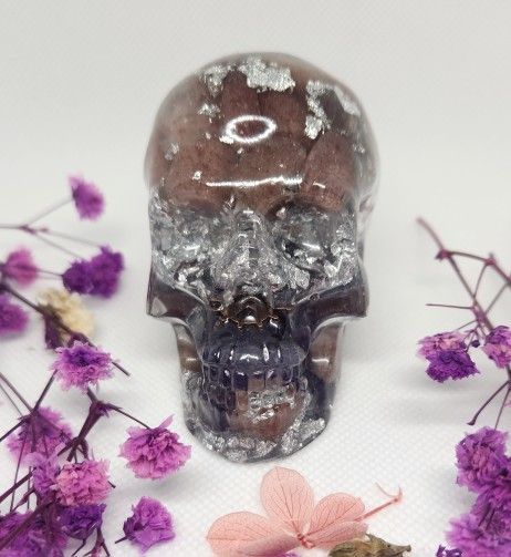 Crystal Skull Orgonite Medium, Beautiful, and Handmade