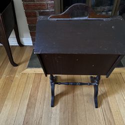 Antique Sewing Box With Stand