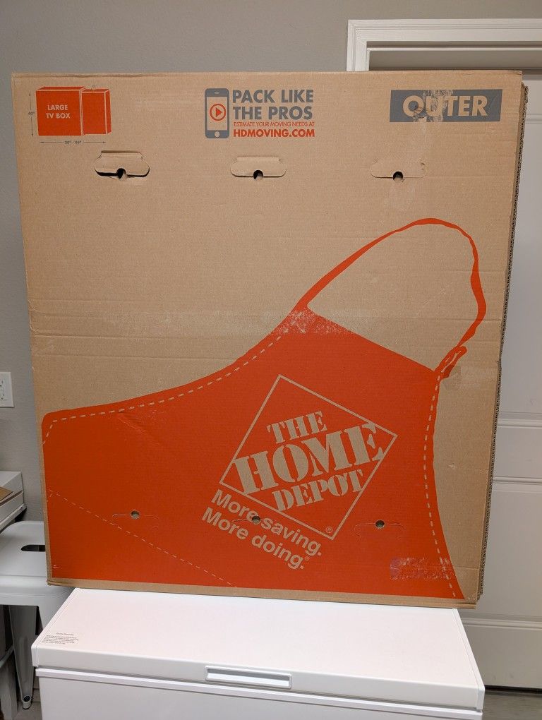 Home Depot TV Box Large 40" X 36" To 65" Outer And Inner