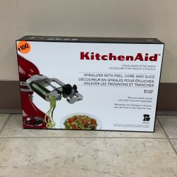 KITCHEN AID KSM1APC STAND MIXER ATTACHMENT SPIRALIZER WITH PEEL,CORE AND SLICE 