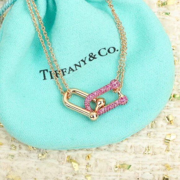 Tiffany & Co. Large Double Link Pendant Necklace