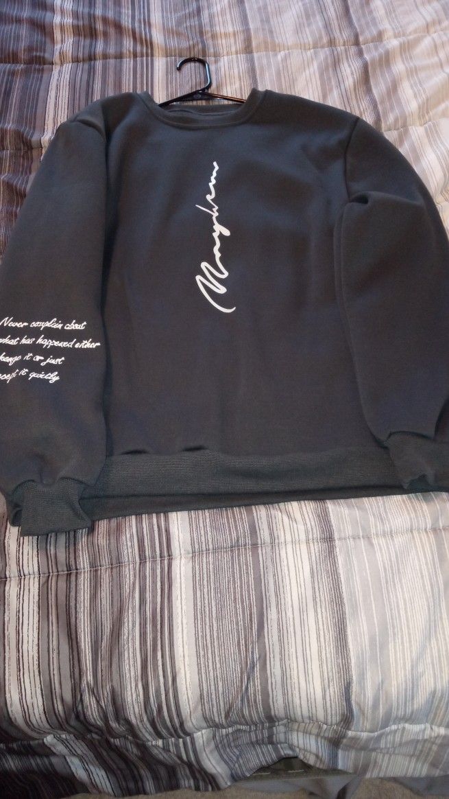 Gray Plus White Sweat Shirts 
