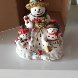 Snowman Partylite Tea Light  Candle Holder