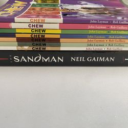 Chew Trade Paperbacks Volumes 1-7 and The Sandman Book 1