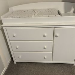 White Baby Changing Table And Dresser