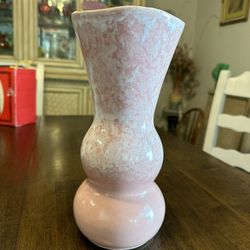 Vintage, Pink Brush, Mccoy Drip Pottery Vase, Number 508