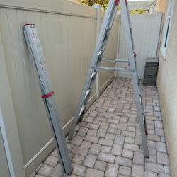 Two Foldable Ladders