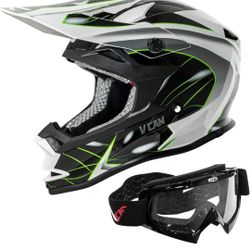 VCAN VX38 Adults ATV Motorcross Offroad Dirt Bike Motorcycle Downhill Helmet with Goggle DOT Approved