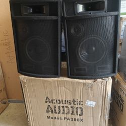 New PA-380X Passive DJ Speakers PA Karaoke 3-Way Studio Home Audio