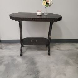 Antique Entry Table, Side Table Dark Wood