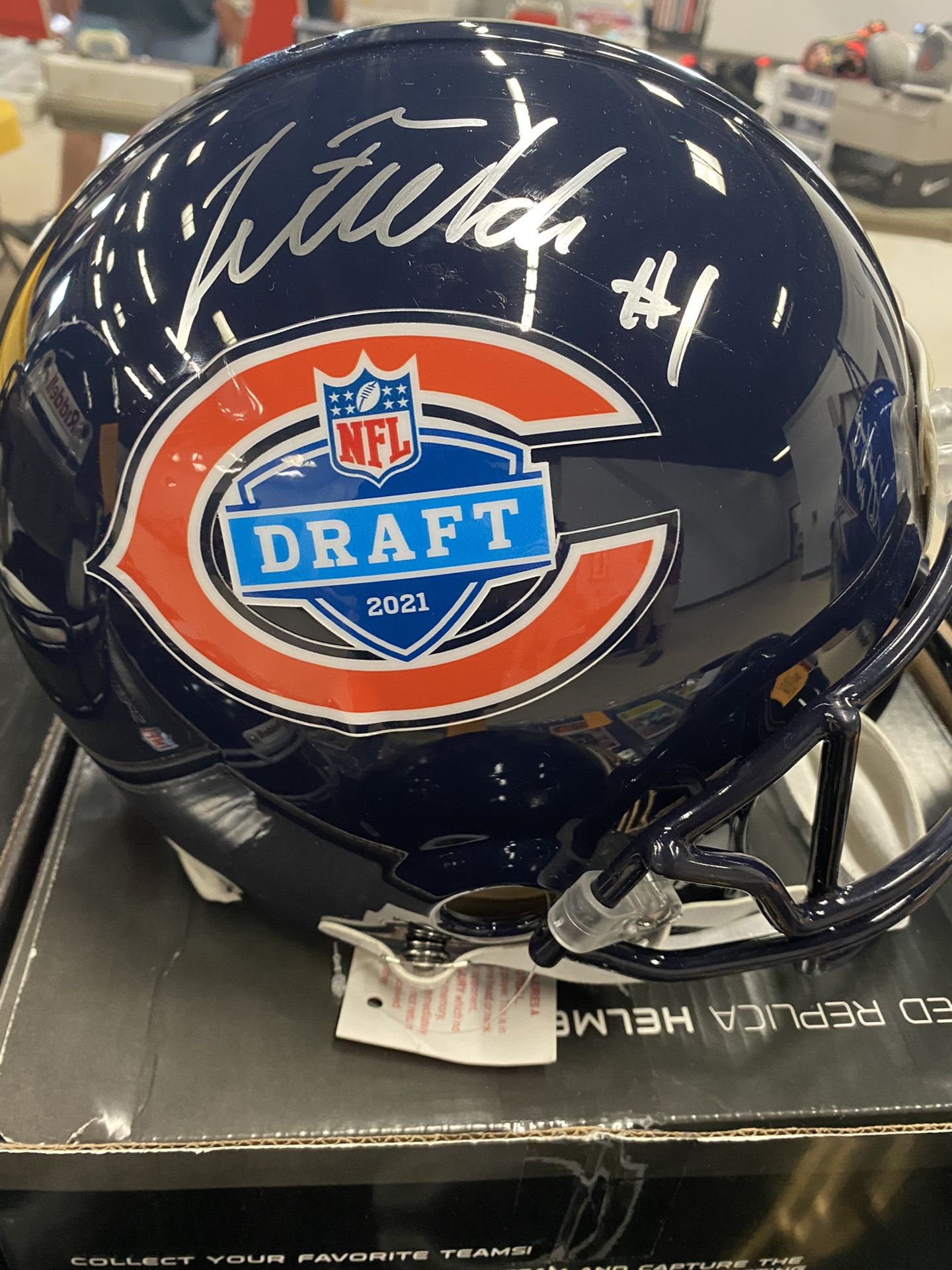 Justin Fields Autograph Helmet