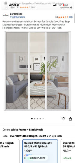 Double door retractable screen