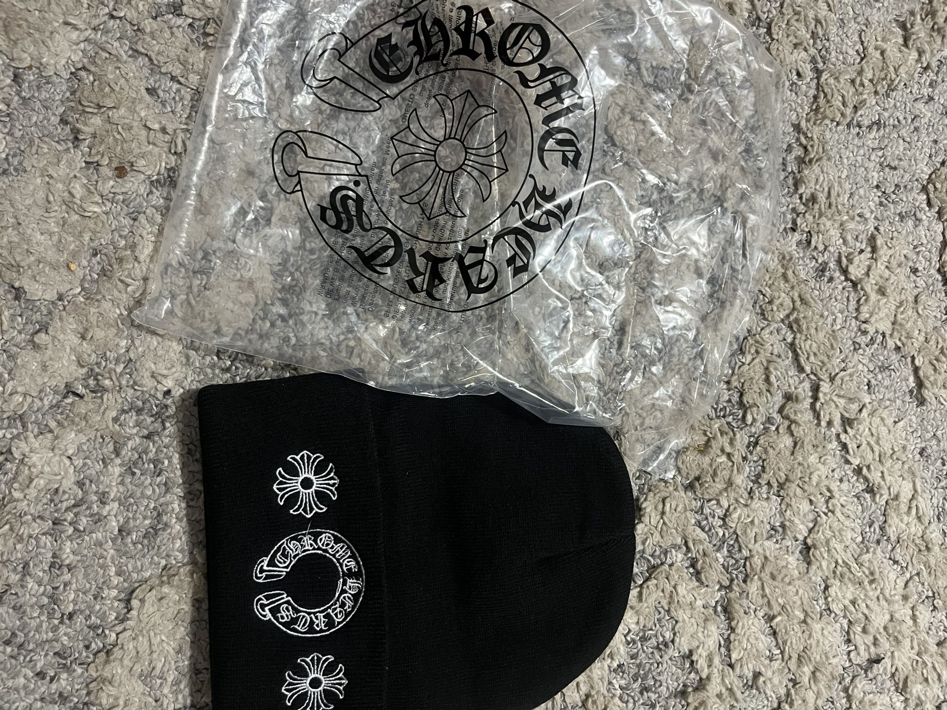Chromehearts black And White beanie