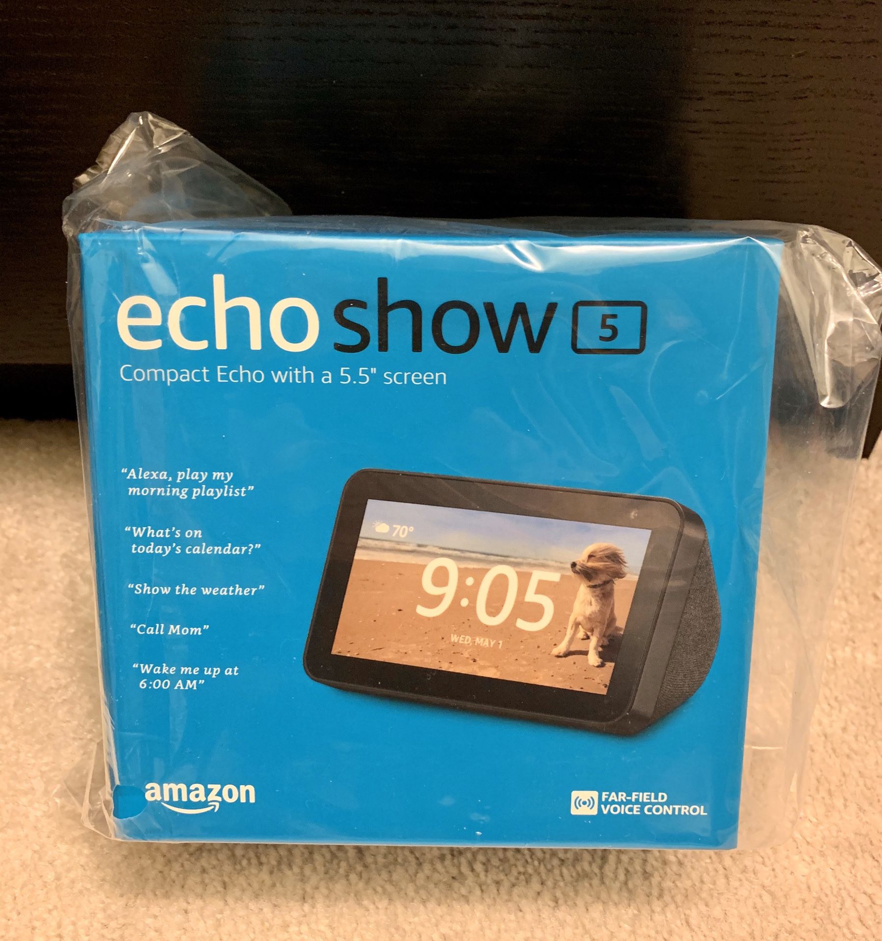 Brand new Amazon Echo show 5 with 5.5” screen