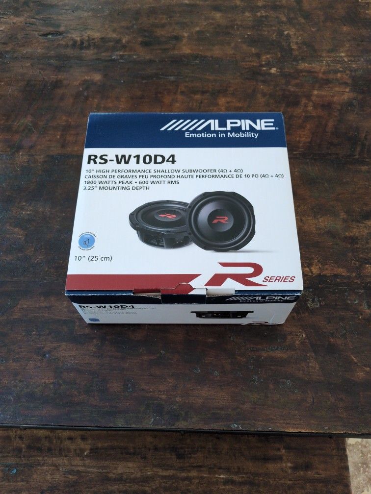New Alpine RS-W10D4 Subwoofer - $550