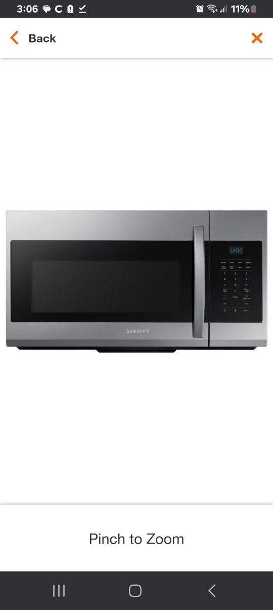Samsung Above Range Microwave