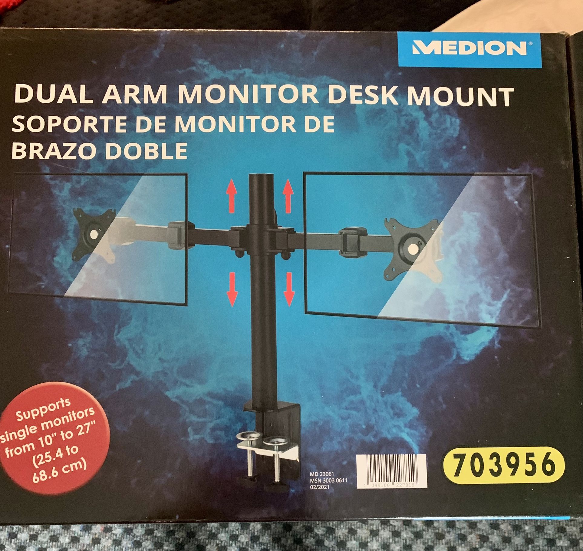 Dual Arm Monitor Desk Mount