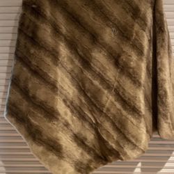 Inc Faux Fur Poncho Xl