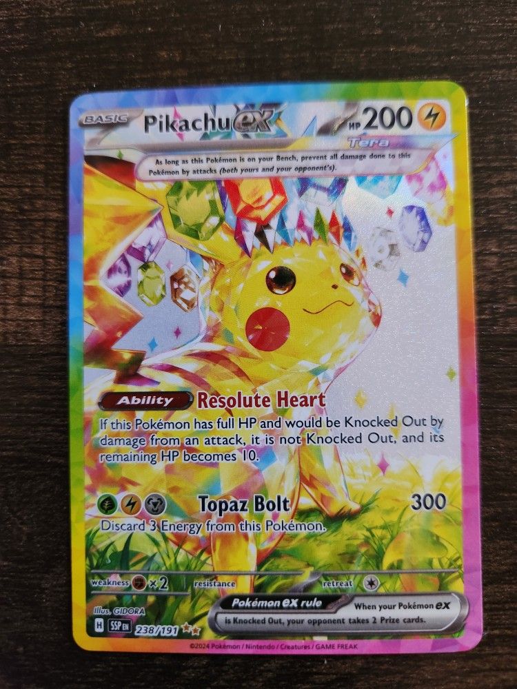 Pokemon Cards Pikeachu Ex SiR
