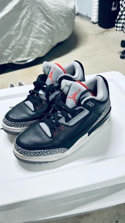 Air Jordan 3 Black Cement Sneakers size 9.5