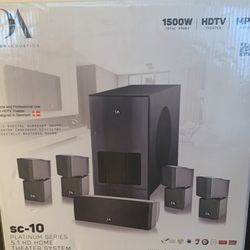 NIB Danon Acoustics SC-10 Platinum Series 5.1 HD Home Theater System 1500W HDTV