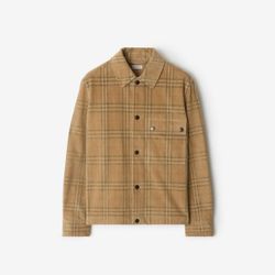 BURBERRY Men Check Corduroy Overshirt jacket  Size Medium New