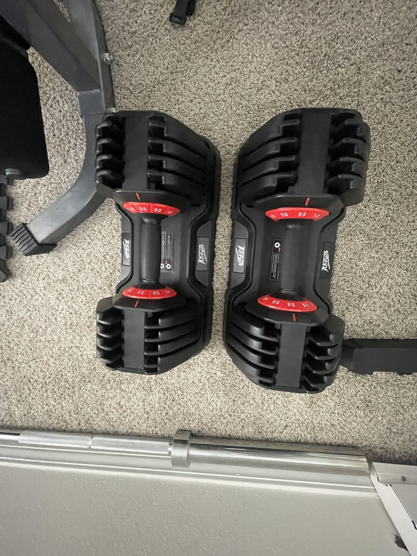 Brand new adjustable dumbbells