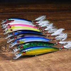 Largemouth Minnow Baits 10pack Lot 