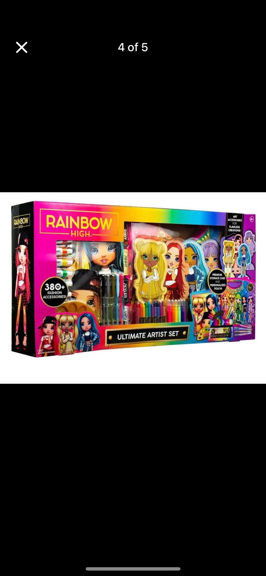 Rainbow High Ultimate Art Set, Kids Coloring & Painting Set, Reusable Storage Case
