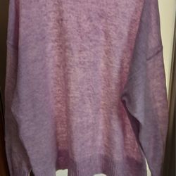 WOMEN'S SIZE 2X LONG SLEEVE PURPLE PULLOVER