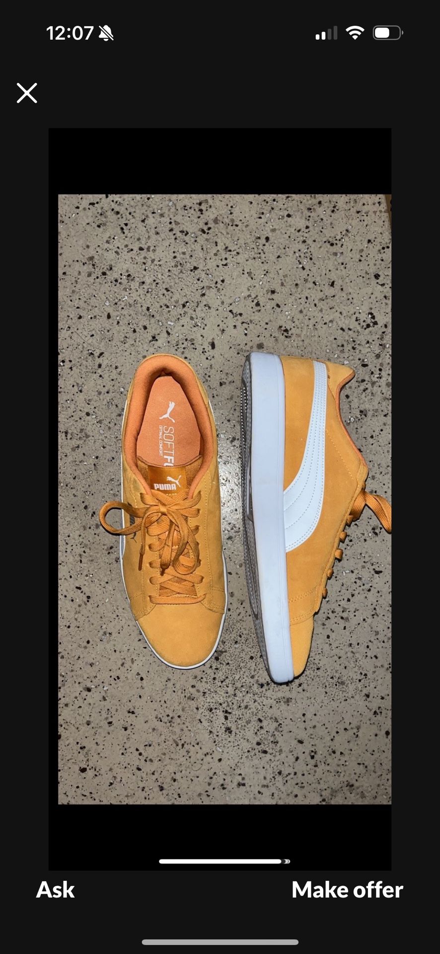 $60 Size 12 Puma Suede Shoes