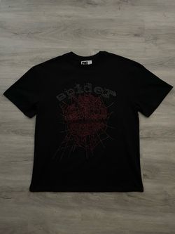 Sp5der OG Rhinestone Web Tee “Black”