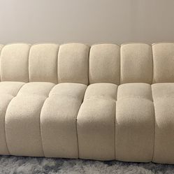 Cream/ Beige Colored Sofa