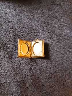 Gold-Tone Square Locket Pendant
