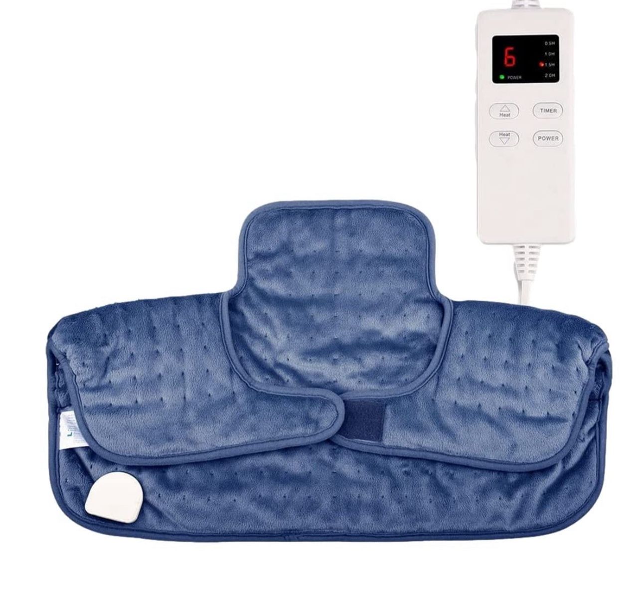 Neck and shoulder heating pad, 6 heating settings, door closing pad, automatic closing, rechargeable, universal color matching, 14 inches x 23 inches