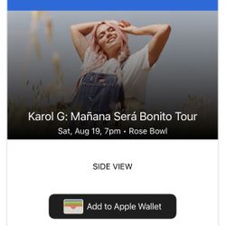Karol G Ticket For rose bowl 