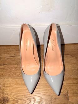 Gray Pointed-Toe Pumps